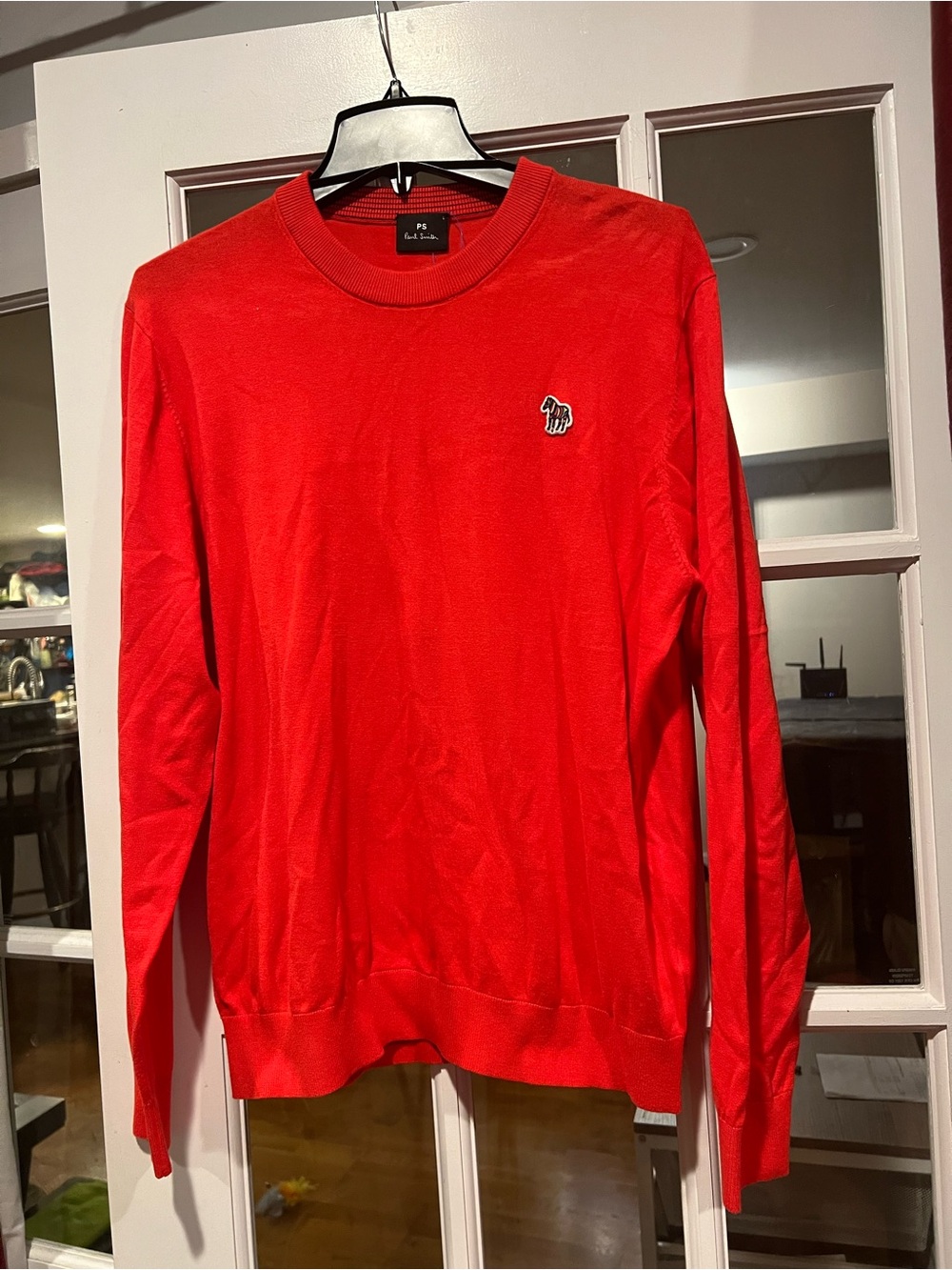 Paul Smith Red Crewneck Sweater with Zebra Patch